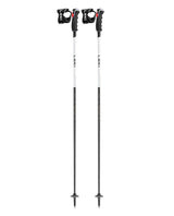 Leki Carbon 14 3D Women kolfiberstavar i vitt och guld med Trigger 3D-grepp för alpina tävlingsåkare.