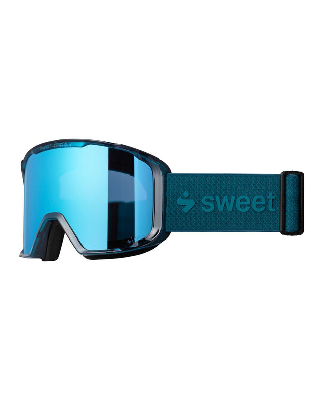 Sweet Protection Durden RIG Reflect skidglasögon i Gloss Crystal Teal med blå RIG Aquamarine spegellins.