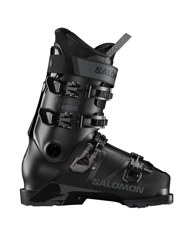 Salomon S/Pro Alpha 80 T Junior - Svart juniorpjäxa för alpina skidåkare