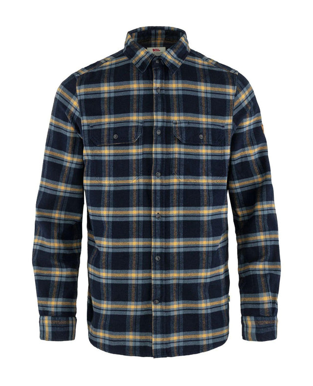 Fjällräven Övik Heavy Flannel Shirt Mörkblå flanellskjorta för herrar