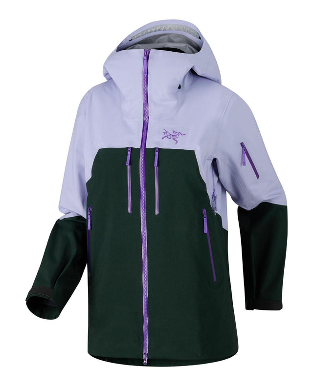 Arc'teryx Rush Jacket Women i färgkombinationen mistline och mörkgrönt för damer.