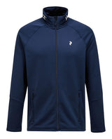 Peak Performance Rider Essentials Zip Jacket för herrar i blå shadow, ett funktionellt mellanlager för skidåkning.