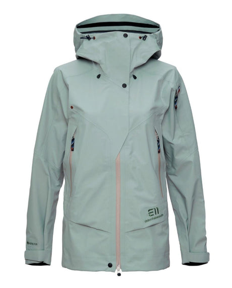 Elevenate Pure Jacket Women - Winter Green skidjacka för dam medhuva och Gore-Tex.