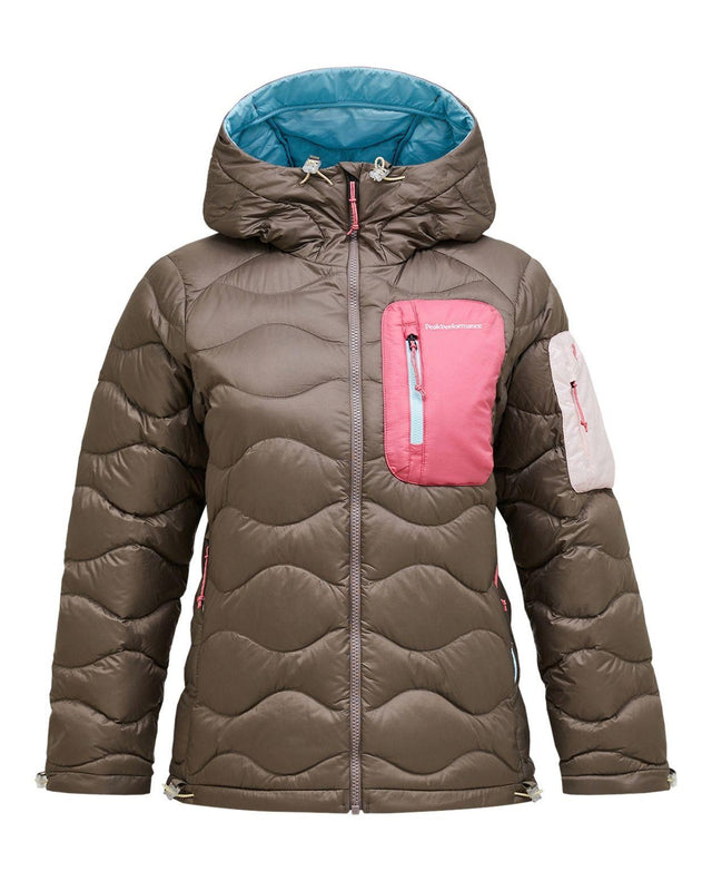 Peak Performance Helium Utility Down Hood Jacket Dam - Terrain Tan/Mountain Blush
