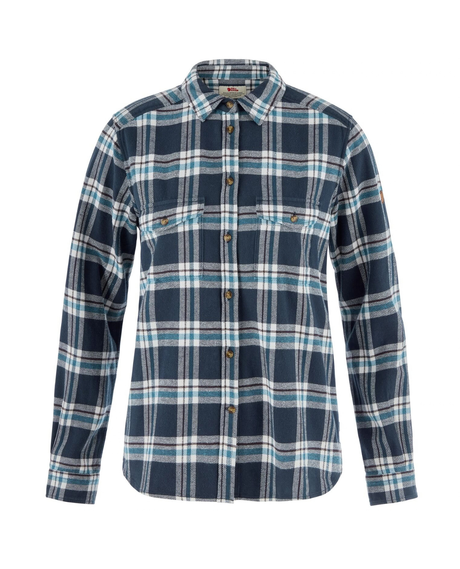 Fjällräven Övik Heavy Flannel Shirt Women - Mörkblå flanellskjorta för dam