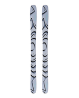 Salomon S/Max N°10 pistskidor för dam i silver och svart design sedda rakt framifrån.