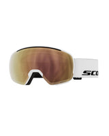 Scott Goggle Sphere OTG LS - Vita skidgoggles för utförsåkning med Cinnamon Chrome-lins och vit rem.