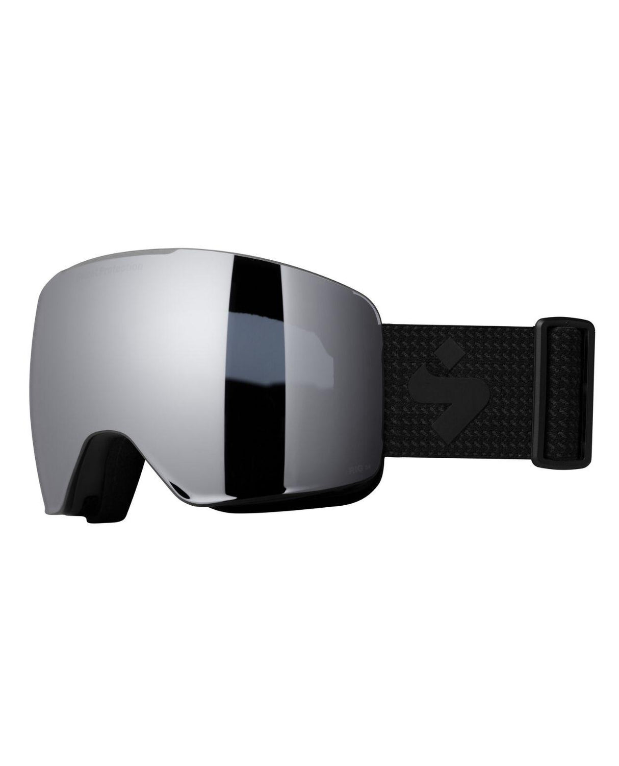 Sweet Protection Connor RIG Reflect skidglasögon med spegellins och svart band.