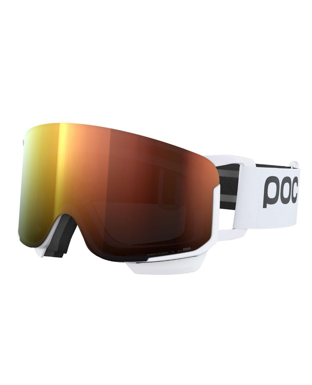 POC Nexal Mid - skidglasögon i Hydrogen White med Partly Sunny Orange lins för alpina skidåkare.