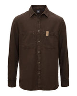 Elevenate Hokkaido Shirt Men i färgen Shiitake Brown, en långärmad brun bomullsskjorta för herrar.