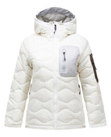 Peak Performance Helium Utility Down Hood Jacket Women i offwhite och antarktisvitt.