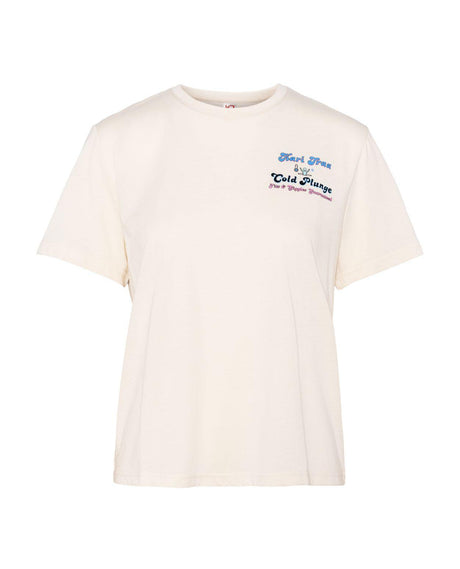 Kari Traa KT Graphic Tee - Vit t-shirt för dam med fint brösttryck och avslappnad passform.