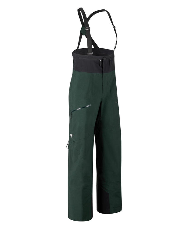 Arc'teryx Rush Bib Pant Women i färgen Dark Jade, mörkt gröna skidbyxor med hängslen anpassade för dam.
