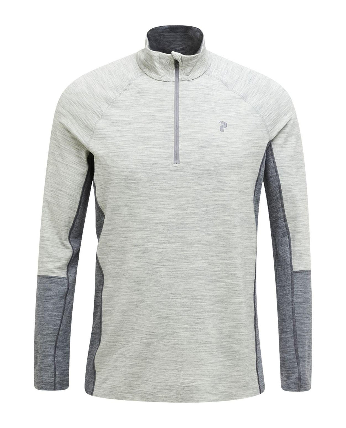 Peak Performance Magic Half Zip underställ för herrar i gråmelerad färg.