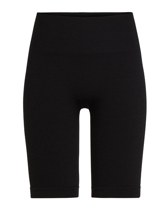 Icebreaker Merino Seamless Rib 8 High Rise Shorts Women - Svart