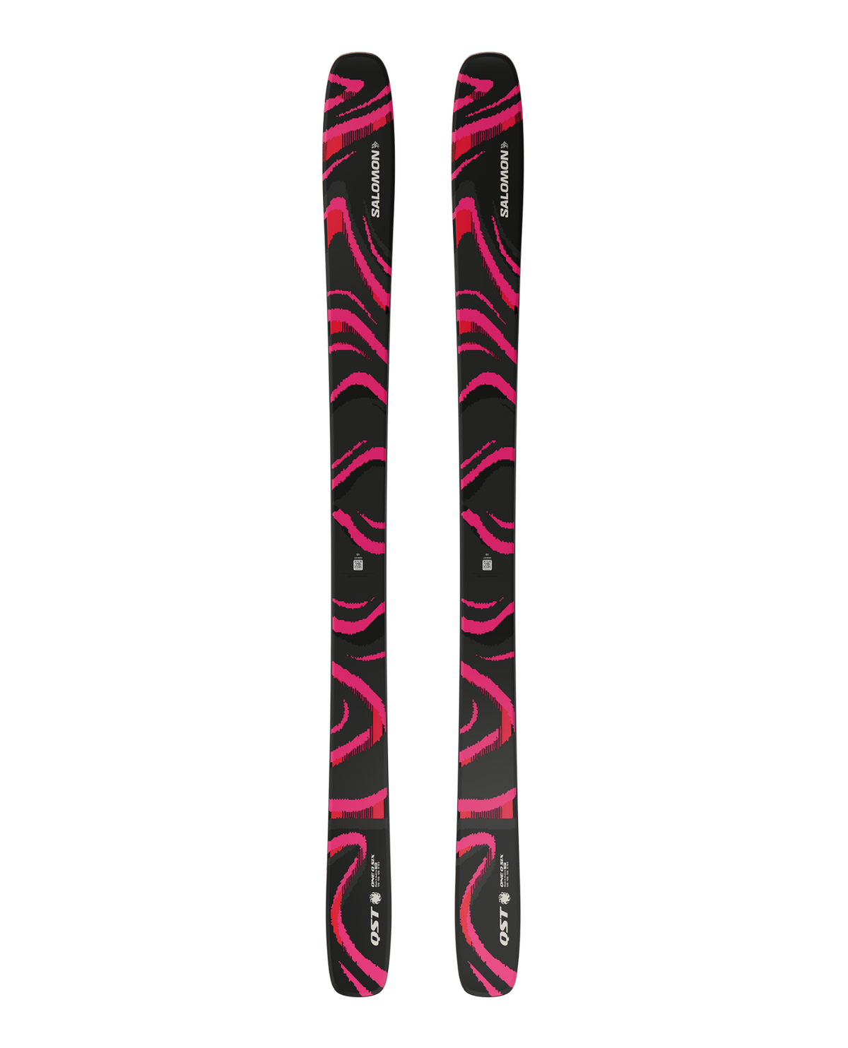 Salomon QST 106 26/27 - Svart/rosa friåkningsskidor för avancerade skidåkare