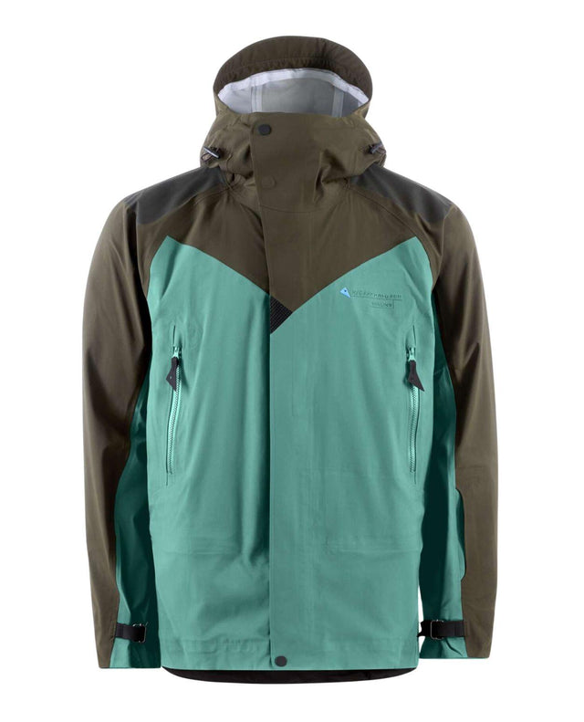 Klättermusen Svalinn Hood Jacket Men - Mineral Blue-Rosin Green skidjacka
