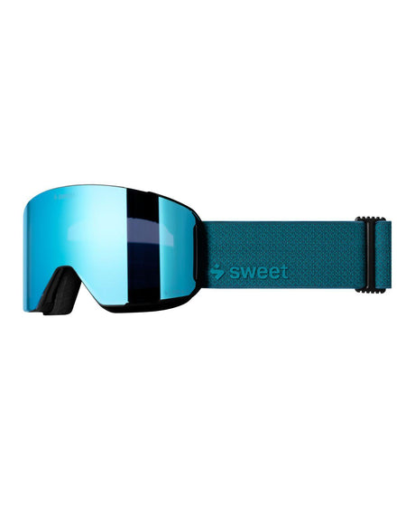 Sweet Protection Boondock II M skidglasögon med spegellins i rig aquamarine och teal-färgat band.