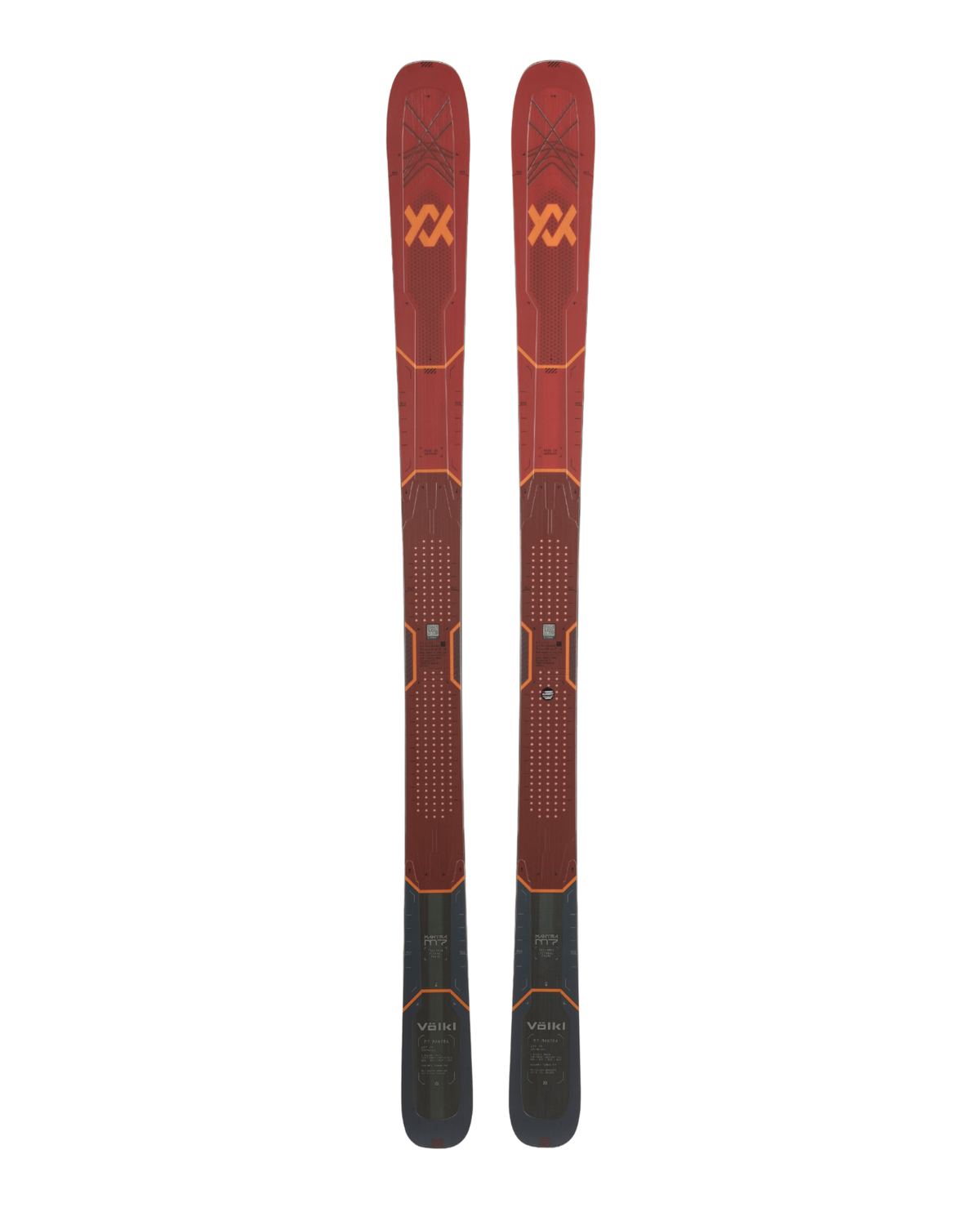 Völkl M7 Mantra 26/27 offpistskidor i röd och mörk design för dam och herr på Alpingaraget