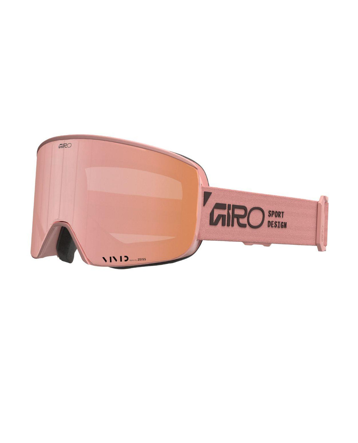 Giro Axis - Petal Stacked skidglasögon med rosa spegellins och matchande rosa strap.