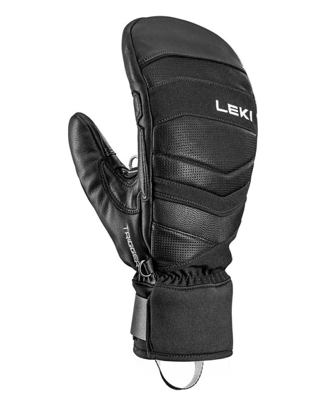 Leki Epicon TR Mitt i svart läder med integrerat Trigger-system för maximal kraftöverföring för tävlingsåkare.