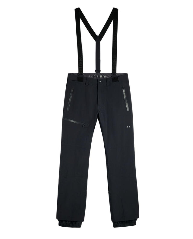 J.Lindeberg Crue Suspender Pant Men - Svart skidbyxa med hängslen för herrar - Alpingaraget
