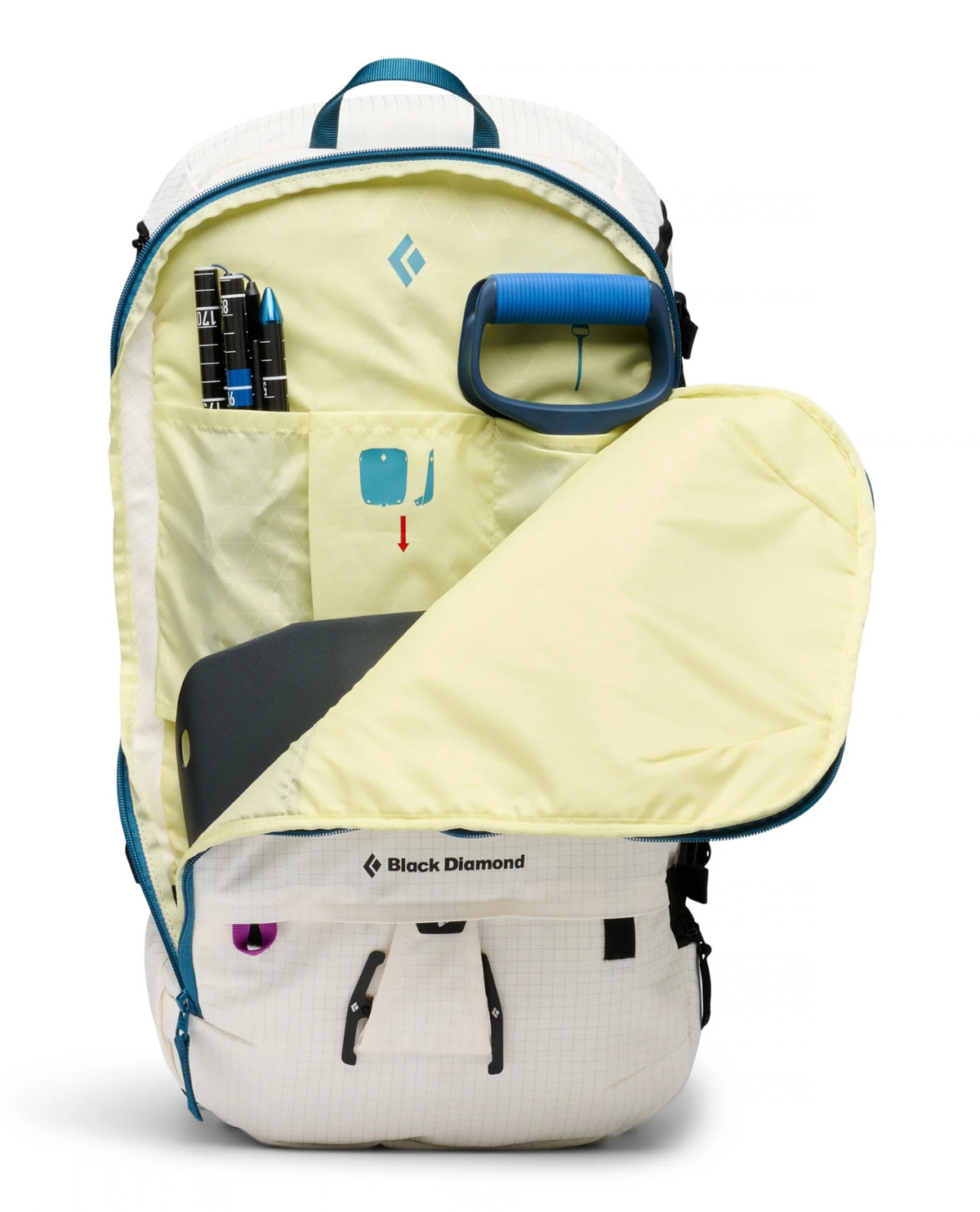 Black Diamond Helio 30 Backpack - Chalk med öppen förvaring för lavinutrustning - Alpingaraget