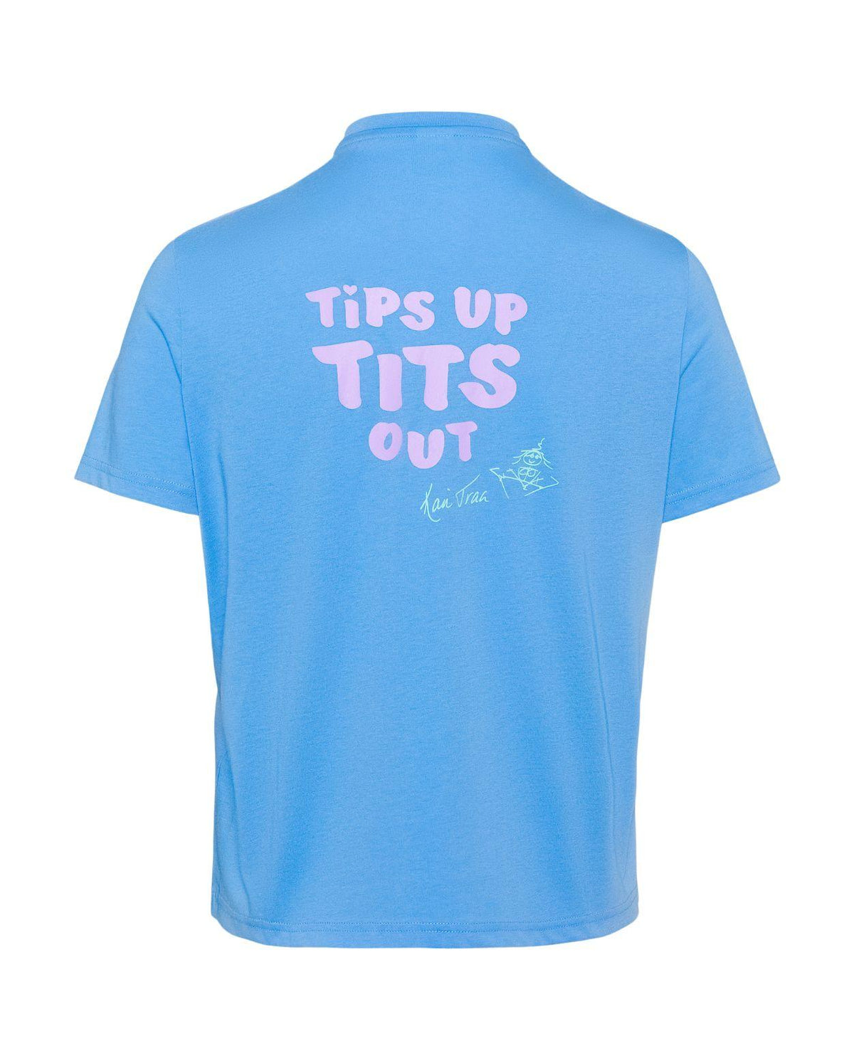 Kari Traa KT Graphic Tee - Ocean blå t-shirt bakifrån med tryck