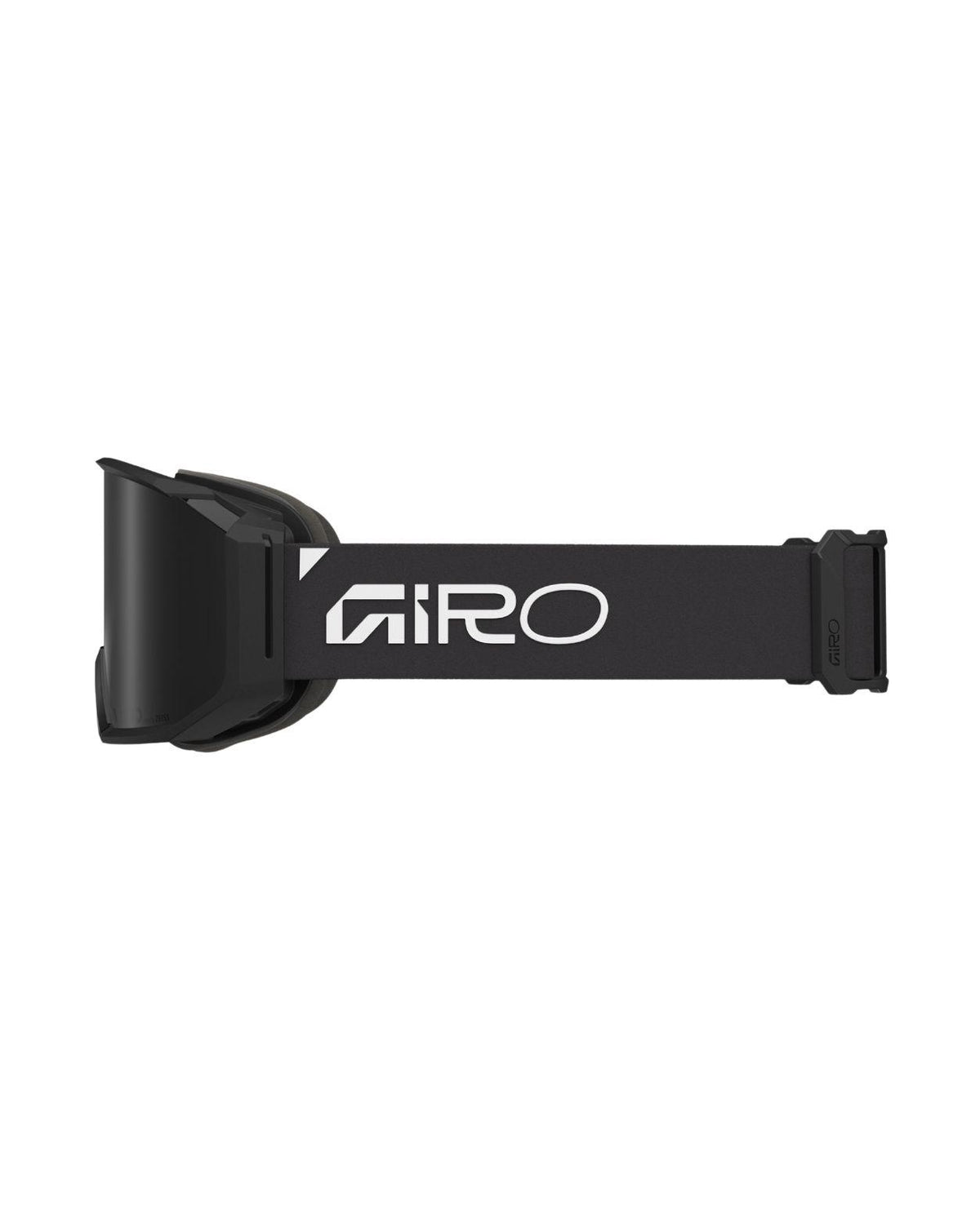 Giro Revolt Pro - Black Wordmark skidglasögon i svart design sett från sidan mot vit bakgrund - Alpingaraget