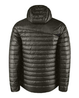 Klättermusen Lopt Hood Jacket Men i färgen Dark Dusty Green, visad bakifrån med huva.