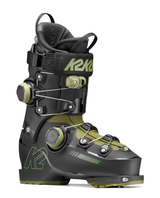 K2 Cortex 120 Team Zonal BOA är en högpresterande alpinpjäxa i svart och olivgrönt med BOA-system och tech-inserts.