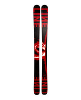 Line Blend 26/27 parkskidor i svart och rött med symmetrisk design och stor LINE-logotyp.