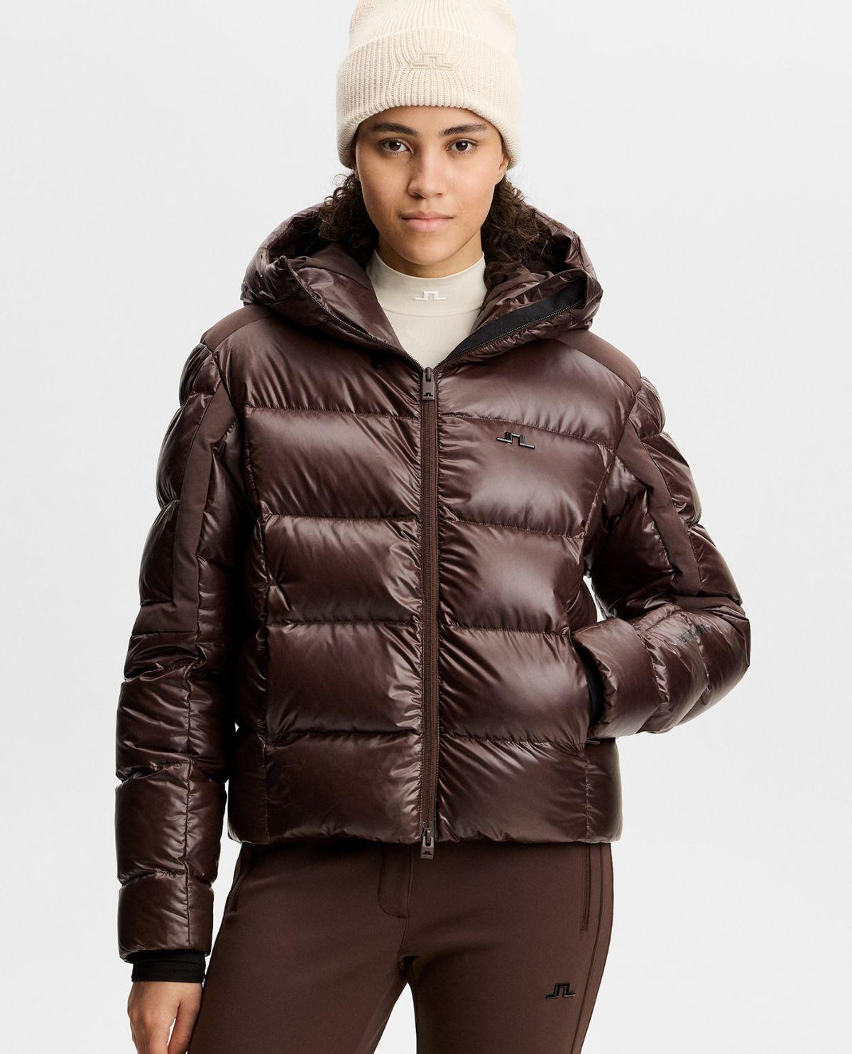 J.Lindeberg Nerina Down Jacket Women Seal Brown - Brun skidjacka för dam från J.Lindeberg