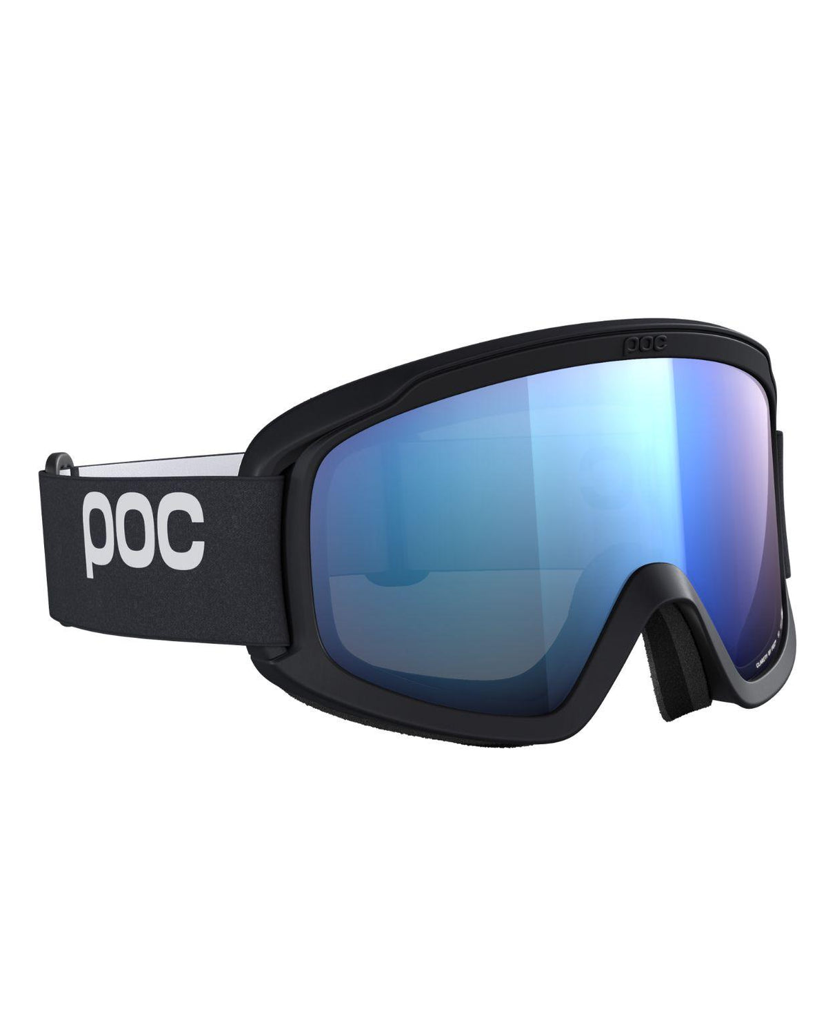 POC Opsin skidglasögon i Uranium Black med speglande blå Partly Sunny Blue-lins för alpina skidåkare.