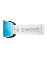 Vita Sweet Protection Boondock II M RIG Reflect skidglasögon med blå RIG Aquamarine-lins sedda i profil.