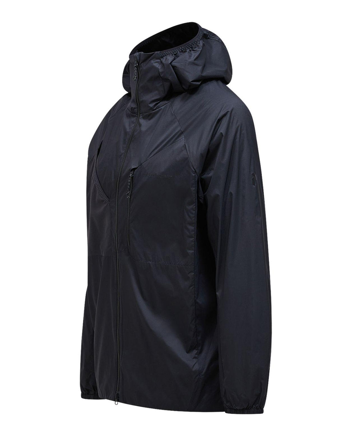 Peak Performance Freelight Alpha Jacket Men - Svart skidjacka för herrar i profil.