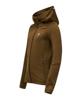 Peak Performance Rider Essentials Zip Hood Junior i färgen Meadow Moss sett från sidan