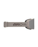 Giro Axis Cloud Grey Stacked skidglasögon från sidan med grått band och Giro-logotyp.