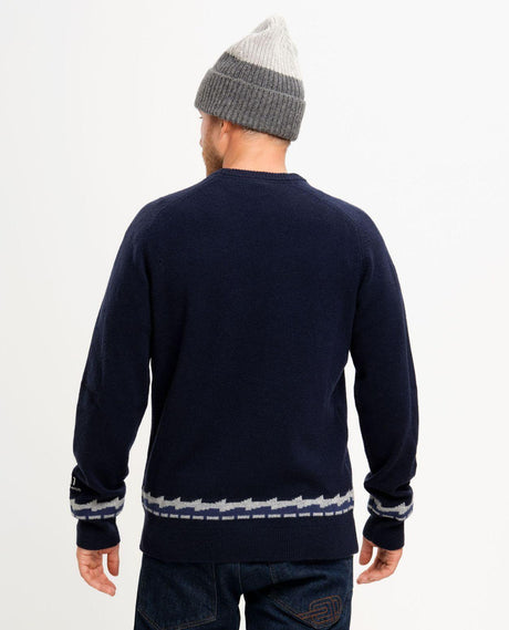 Elevenate Fionnay Knit Men - Dark Navy bakifrån