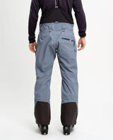 Elevenate Bec de Rosses XI Pants Men Blue Flint - Bakifrån visande skidbyxor med förstärkta benslut.