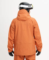Elevenate Bec de Rosses XI skidjacka för herrar i orange apricot färgat GORE-TEX-material sett bakifrån.