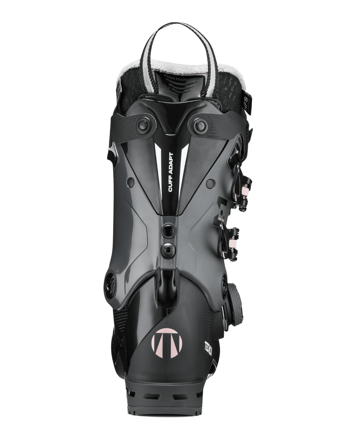 Tecnica Mach BOA HV 95 Dam - Svart alpinpjäxa bakifrån