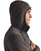 Arc'teryx Kyanite Hoody Men i grått molnformat mellanlager med huva för herrar.