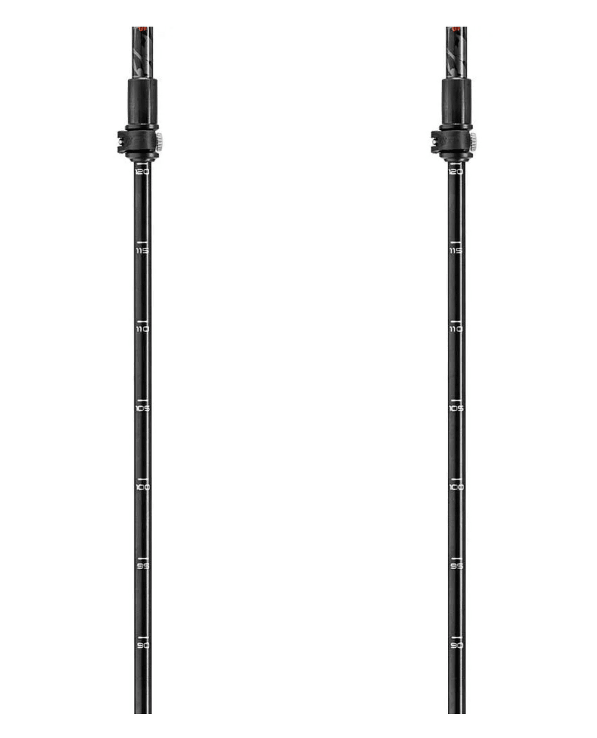 Leki Drifter Vario S - Black / Dark Anthracite / Neon Orange - Juniorstavar - Alpingaraget