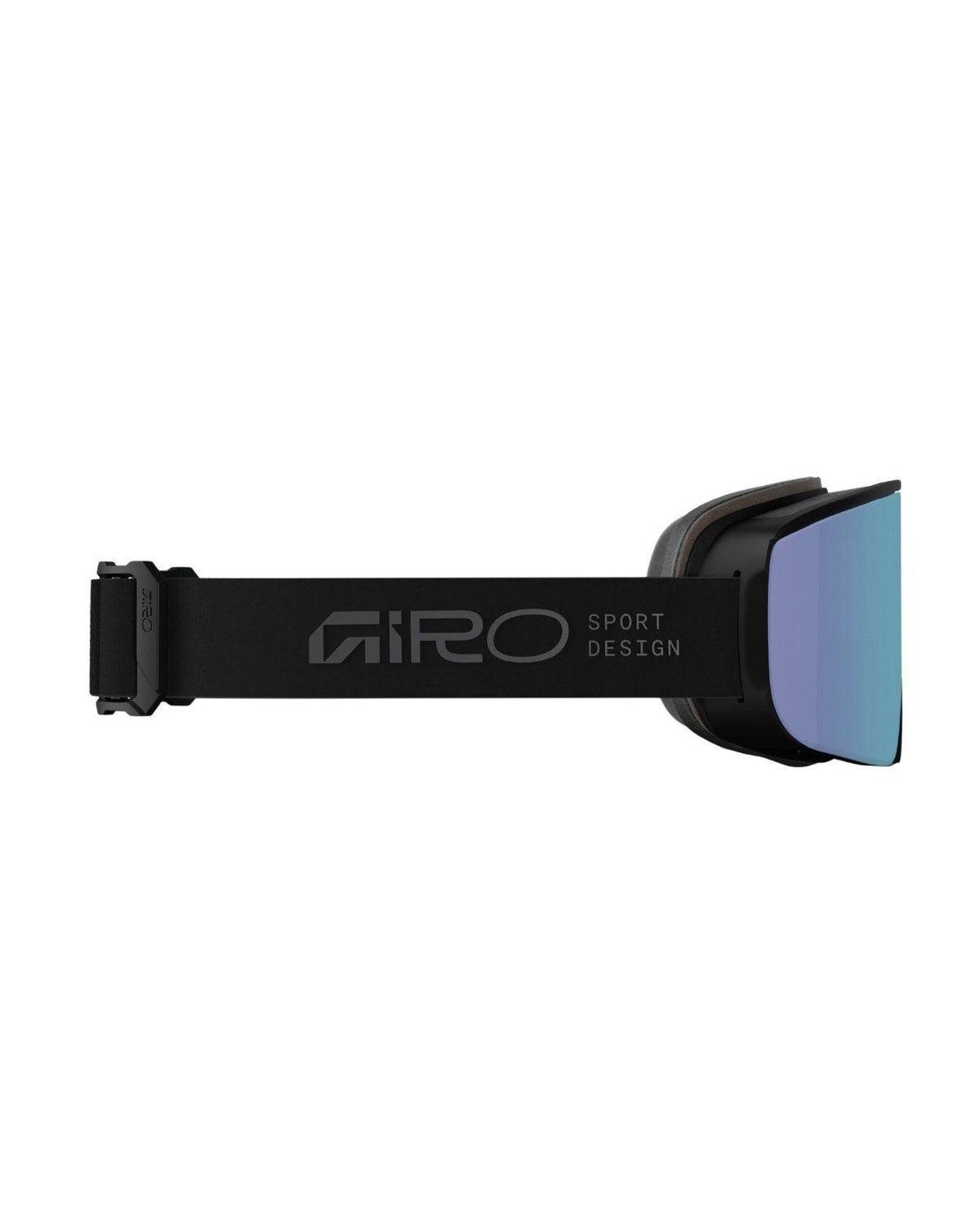 Giro Axis - Black Stacked skidglasögon med svart band och spegellins för alpina skidåkare Alpingaraget