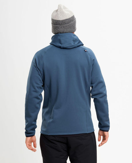 Elevenate Skiers Fleece Hood Men Insignia Blue bakifrån