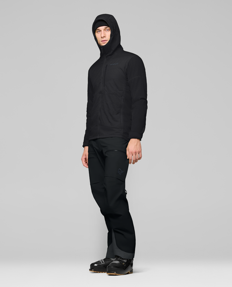 Norrøna Lyngen thermo100active Zip Hood Men - Caviar Black - Svart - Alpingaraget