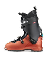Scarpa Maestrale 26/27 toppturspjäxa i orange och svart färg visad från sidan