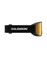 Salomon Aksium 2.0 S skidglasögon i svart med guldfärgad lins och logotyp på bandet.
