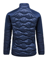 Peak Performance Helium Down Hybrid Jacket Men - Blue Shadow bakifrån som visar det quiltade dunmönstret.